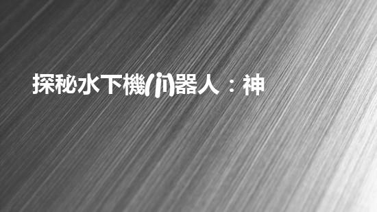 探秘水下機(jī)器人：神秘海底世界的無人勇者！